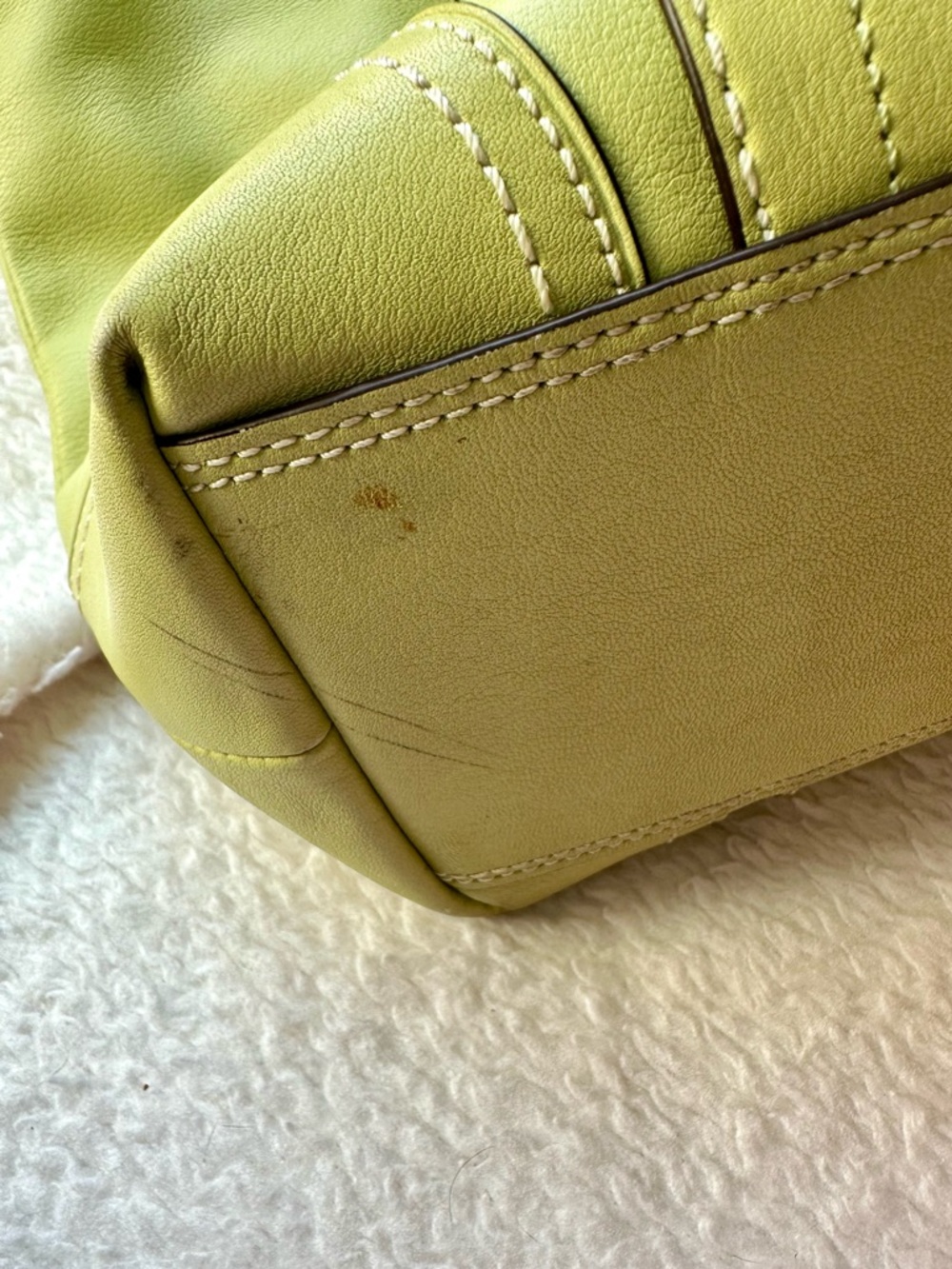 Coach Y2K  Lime Hampton Tote, F11201 - Picture 11 of 16
